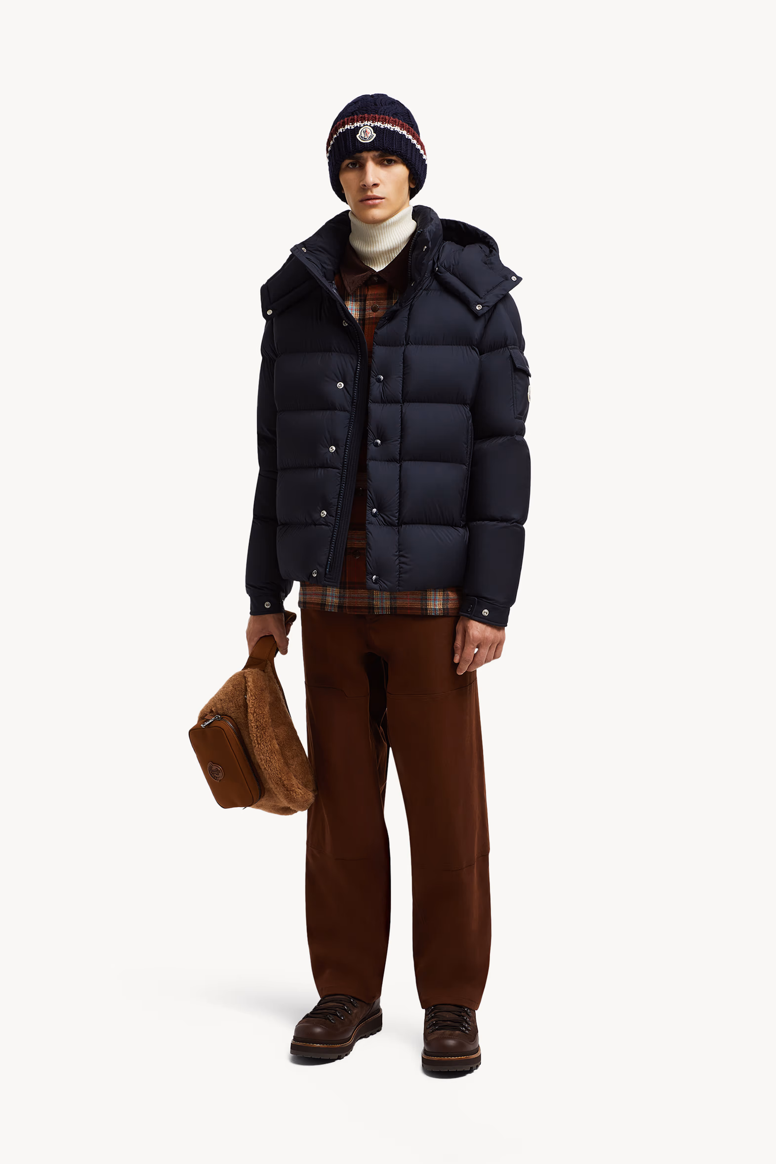 Vezere Hooded Short Down Jacket Men Night Blue Moncler